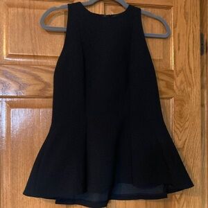 Zara Black top with peplum-nwt